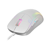 Mouse raton mars gaming mmprow optico usb 9 botones 32000ppp rgb blanco